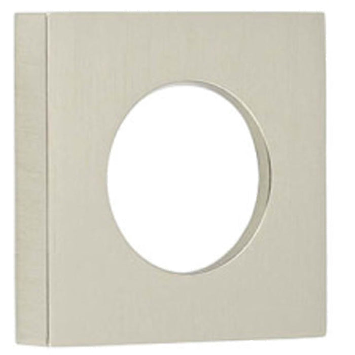 Elegant Square Satin Nickel Door Rose Solid Brass Door Handle