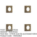 PACK Antique Brass Square Stepped Outer Rose Doors Door Handle-1