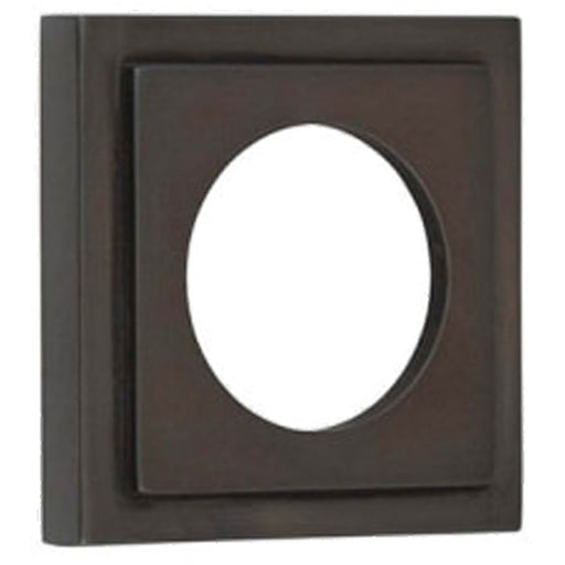 Stylish Square Stepped Outer Rose Dark Bronze Finish Door Handle