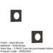 PACK Stylish Square Stepped Outer Rose Dark Bronze Finish Door Handle (1)-1
