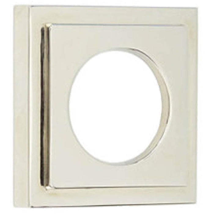 Stylish Square Stepped Outer Rose Polished Nickel Finish Door Handle