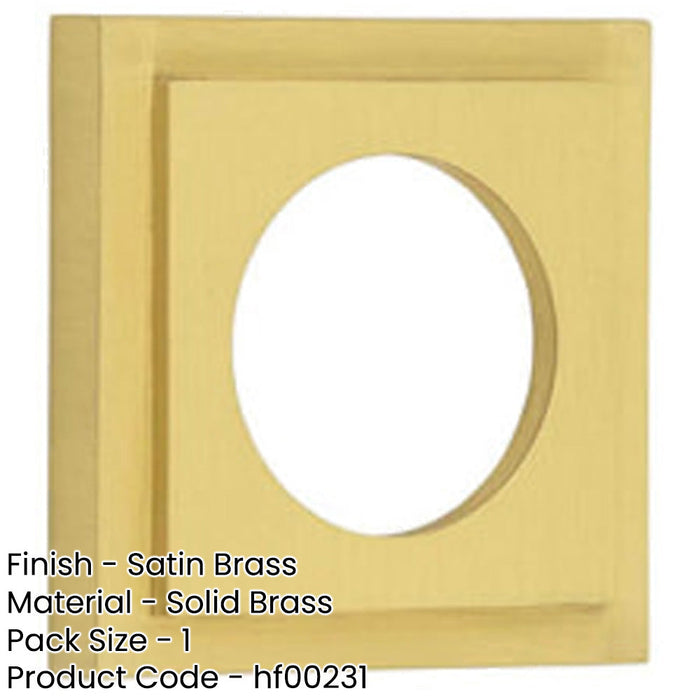 Elegant Square Satin Brass Outer Rose Doors Door Handle-1