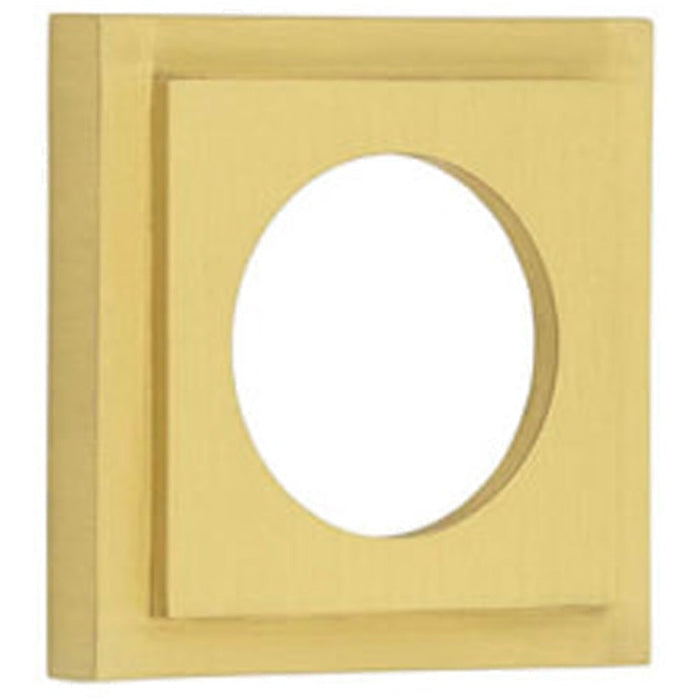 Elegant Square Satin Brass Outer Rose Doors Door Handle