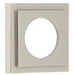 Elegant Square Stepped Outer Rose Satin Nickel Finish Door Handle