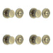 PACK Elegant Knurled Turn Release Antique Brass Finish Door Handle