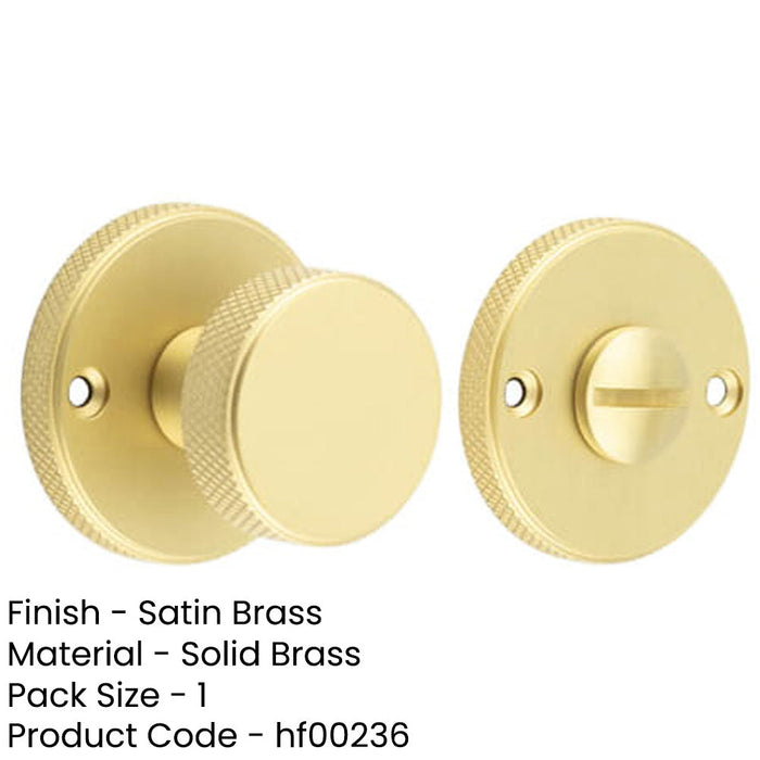 Knurled Turn Release Satin Brass Luxurious Spaces Door Handle-1