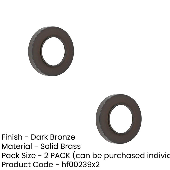 PACK Elegant Dark Bronze Plain Outer Rose Doors Door Handle (1)-1