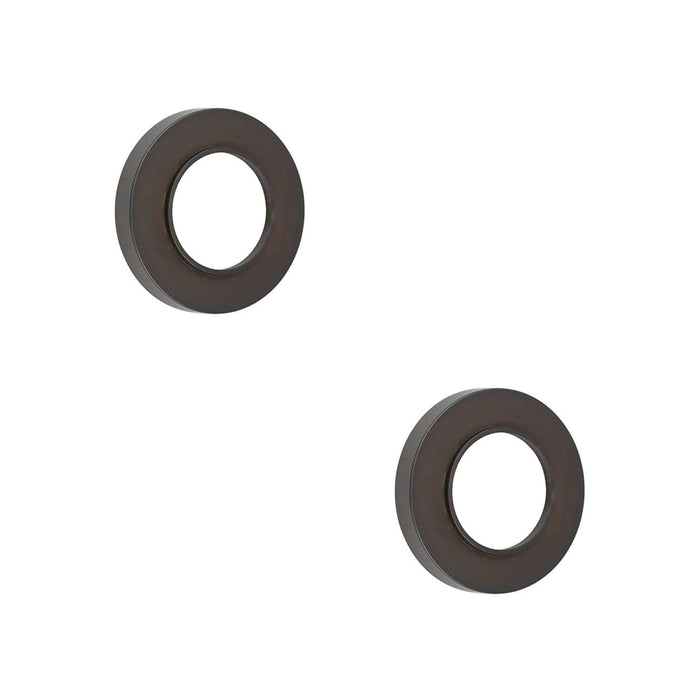 PACK Elegant Dark Bronze Plain Outer Rose Doors Door Handle (1)