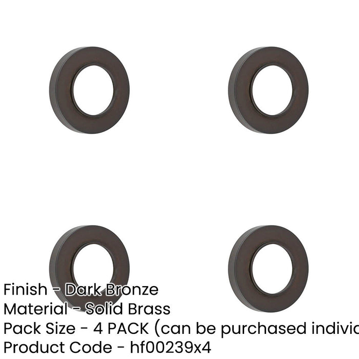 PACK Elegant Dark Bronze Plain Outer Rose Doors Door Handle-1