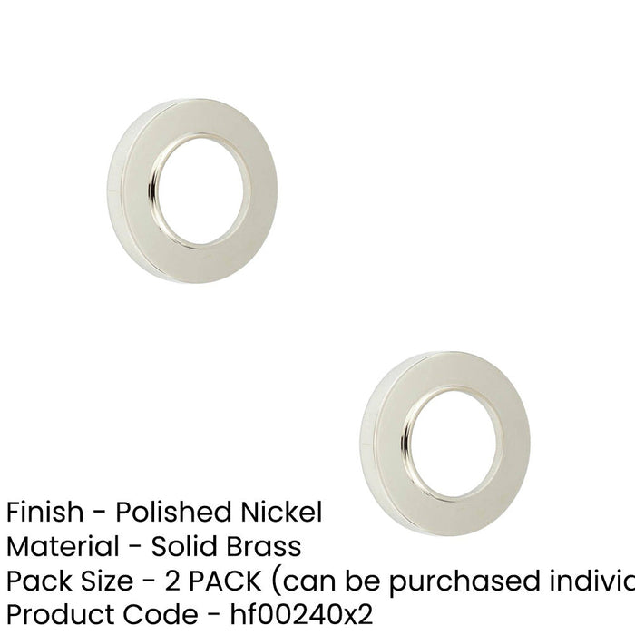 PACK Elegant Polished Nickel Plain Outer Roses Doors Door Handle (1)-1