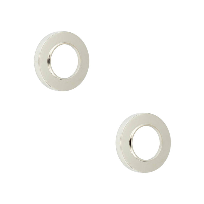 PACK Elegant Polished Nickel Plain Outer Roses Doors Door Handle (1)