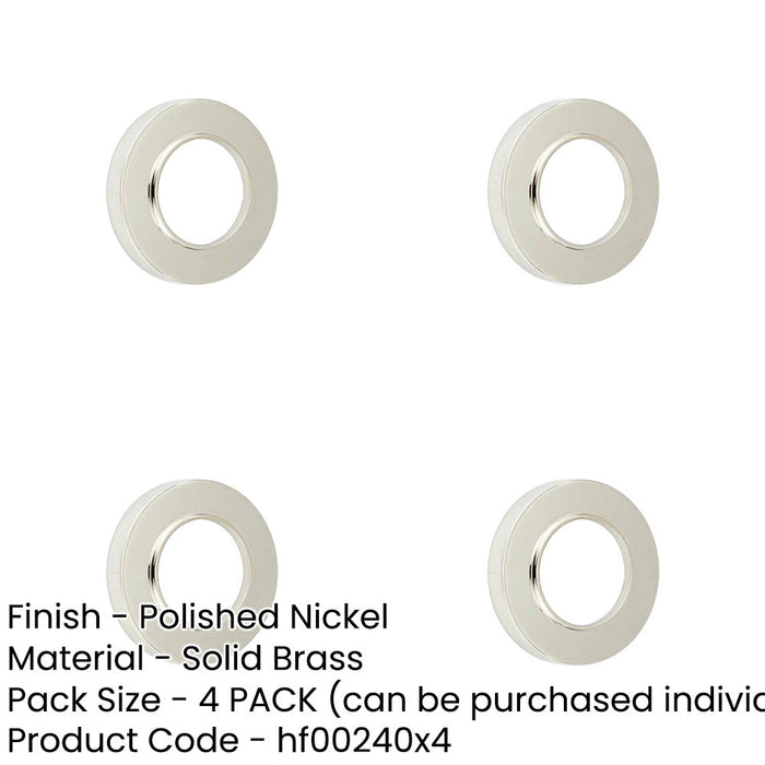 PACK Elegant Polished Nickel Plain Outer Roses Doors Door Handle-1