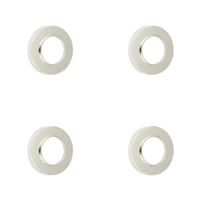 PACK Elegant Polished Nickel Plain Outer Roses Doors Door Handle