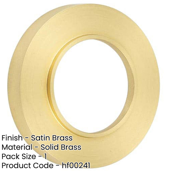 Elegant Satin Brass Plain Outer Roses Doors Door Handle-1