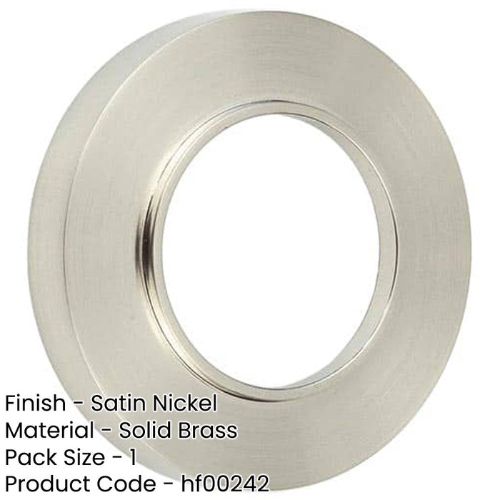 Elegant Plain Outer Roses Satin Nickel Finish Door Handle-1