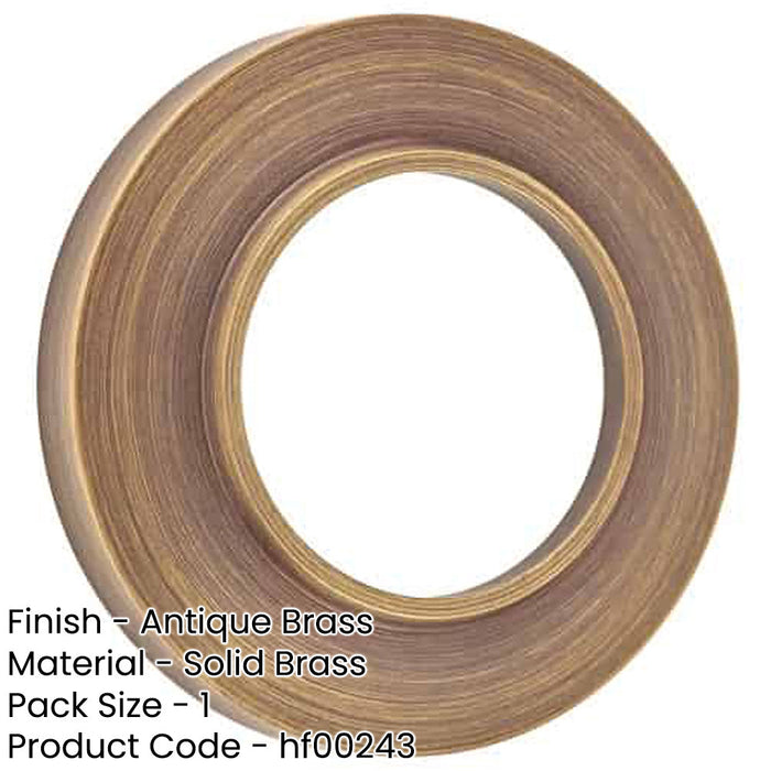 Stylish Chamfered Outer Roses Antique Brass Finish Grade Door Handle-1