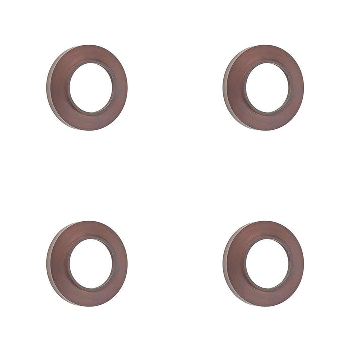 PACK Elegant Chamfered Outer Roses Dark Bronze Grade Door Handle