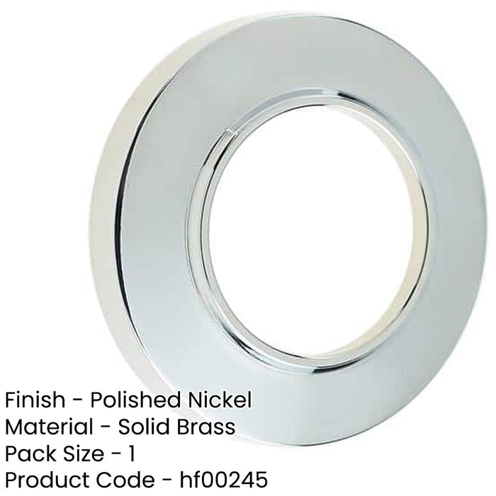 Elegant Chamfered Outer Roses Polished Nickel Grade Door Handle-1