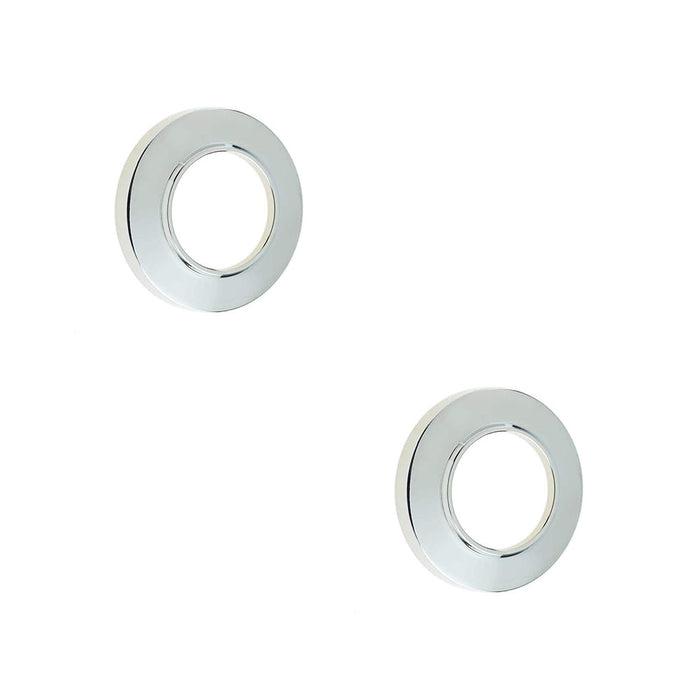 PACK Elegant Chamfered Outer Roses Polished Nickel Grade Door Handle (1)