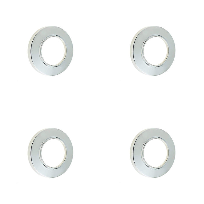 PACK Elegant Chamfered Outer Roses Polished Nickel Grade Door Handle