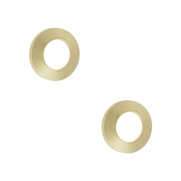 PACK Stylish Chamfered Outer Roses Grade Satin Brass Doors Door Handle (1)