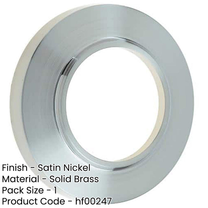 Sleek Satin Nickel Chamfered Outer Roses Doors Door Handle-1