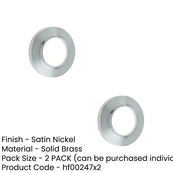 PACK Sleek Satin Nickel Chamfered Outer Roses Doors Door Handle (1)-1