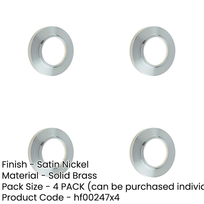 PACK Sleek Satin Nickel Chamfered Outer Roses Doors Door Handle-1