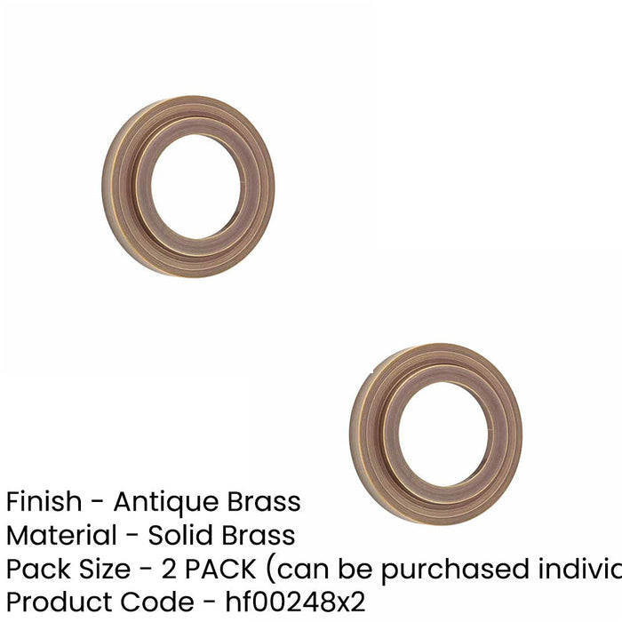 PACK Elegant Stepped Outer Roses Grade Antique Brass Doors Door Handle (1)-1