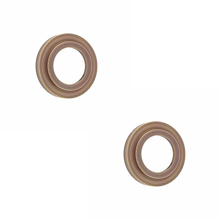 PACK Elegant Stepped Outer Roses Grade Antique Brass Doors Door Handle (1)