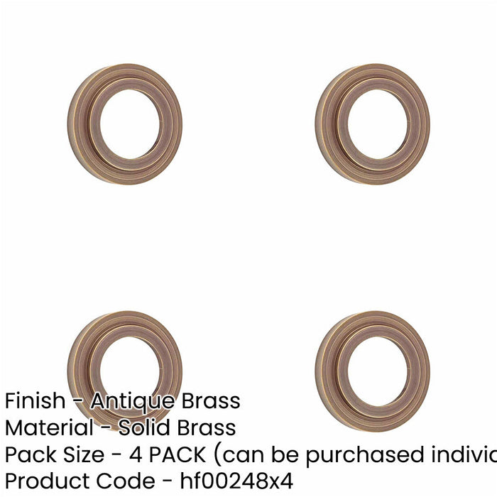 PACK Elegant Stepped Outer Roses Grade Antique Brass Doors Door Handle-1