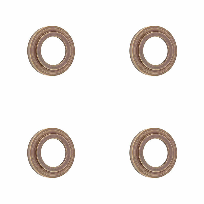 PACK Elegant Stepped Outer Roses Grade Antique Brass Doors Door Handle