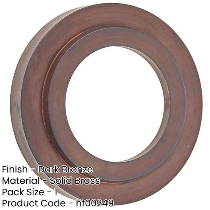 Elegant Stepped Outer Roses Dark Bronze Grade Brass Door Handle-1