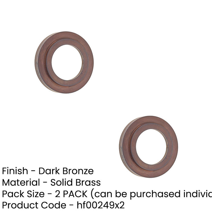 PACK Elegant Stepped Outer Roses Dark Bronze Grade Brass Door Handle (1)-1