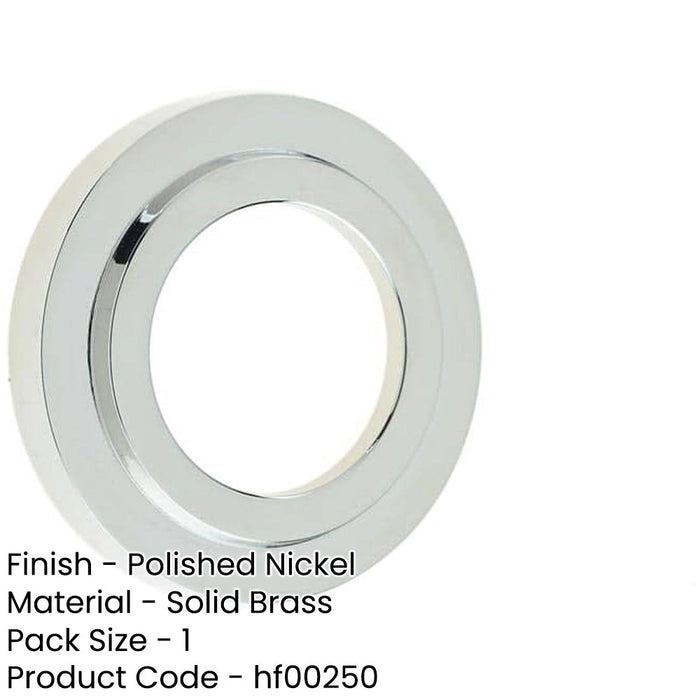 Elegant Stepped Outer Roses Polished Nickel Grade Brass Door Handle-1