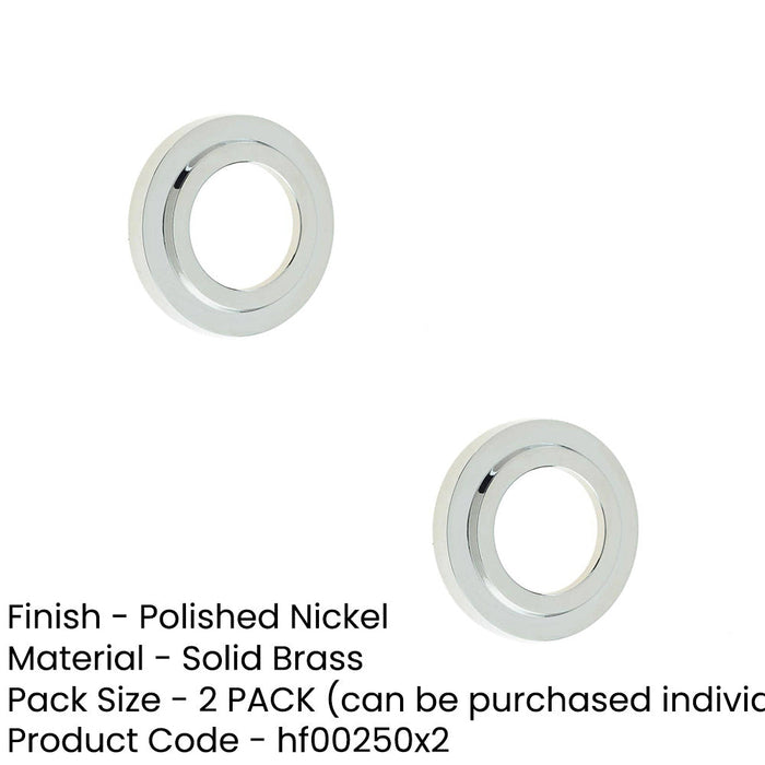 PACK Elegant Stepped Outer Roses Polished Nickel Grade Brass Door Handle (1)-1