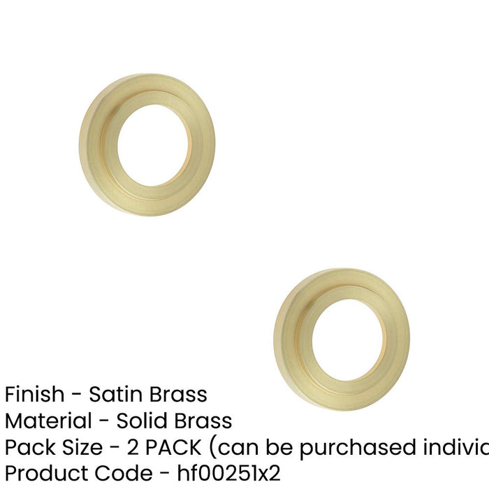 PACK Elegant Stepped Outer Roses Grade Satin Brass Doors Door Handle (1)-1