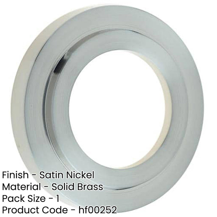 Premium Stepped Outer Roses Satin Nickel Finish Grade Door Handle-1