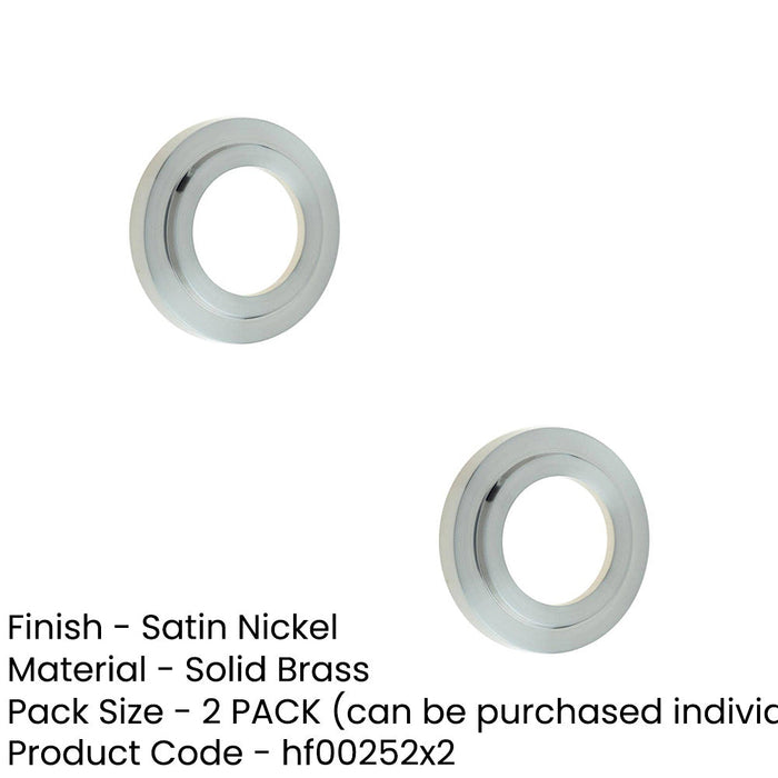 PACK Premium Stepped Outer Roses Satin Nickel Finish Grade Door Handle (1)-1