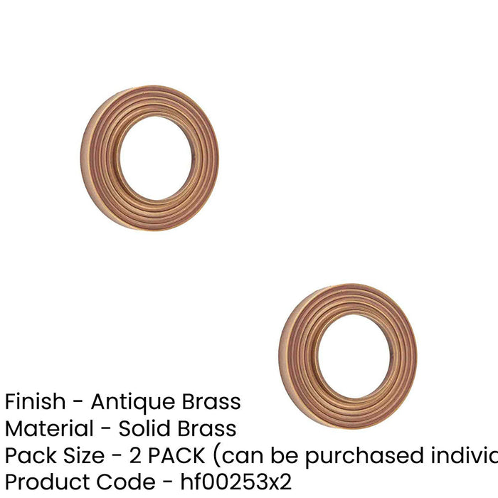 PACK Reeded Outer Roses Antique Brass Elegant Door Hardware Door Handle (1)-1