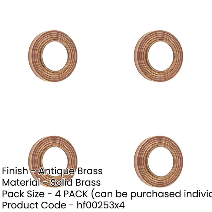 PACK Reeded Outer Roses Antique Brass Elegant Door Hardware Door Handle-1