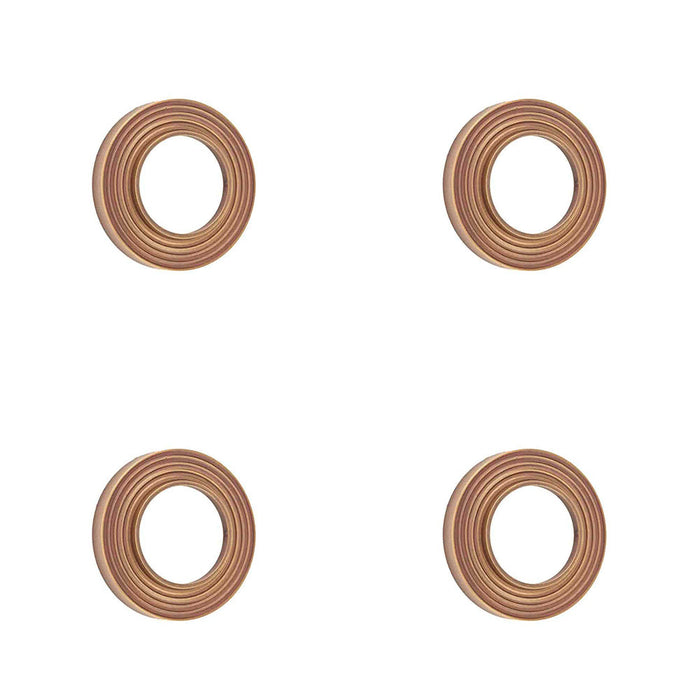 PACK Reeded Outer Roses Antique Brass Elegant Door Hardware Door Handle