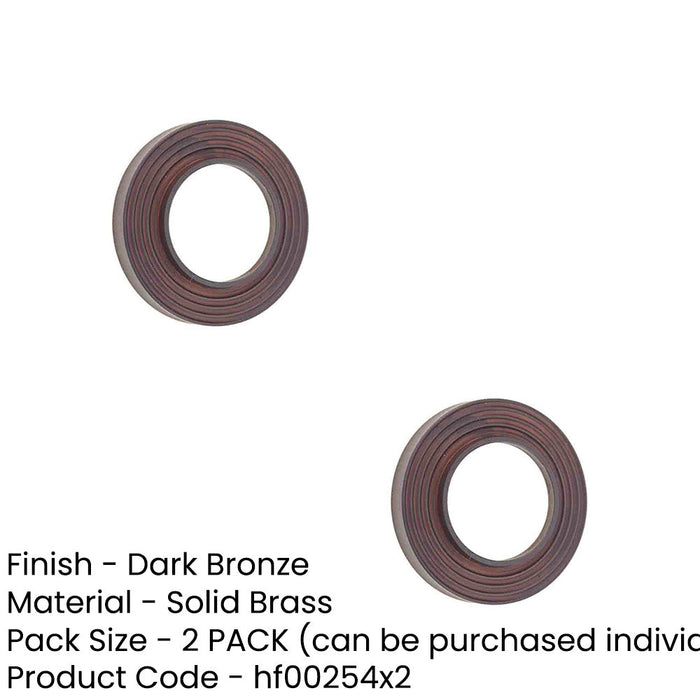 PACK Stylish Reeded Outer Rose Dark Bronze Elegant Doors Door Handle (1)-1