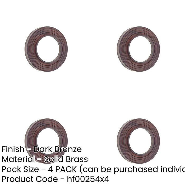 PACK Stylish Reeded Outer Rose Dark Bronze Elegant Doors Door Handle-1