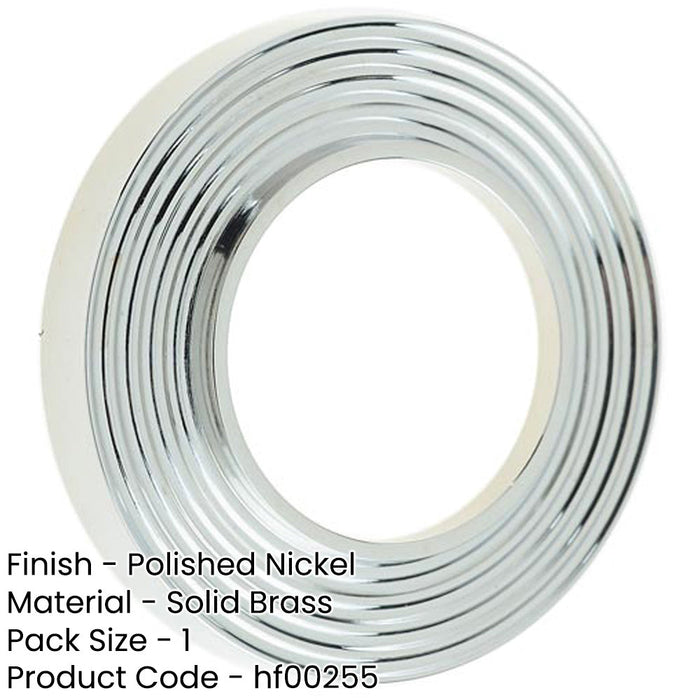 Elegant Reeded Outer Roses Polished Nickel Finish Stylish Doors Door Handle-1