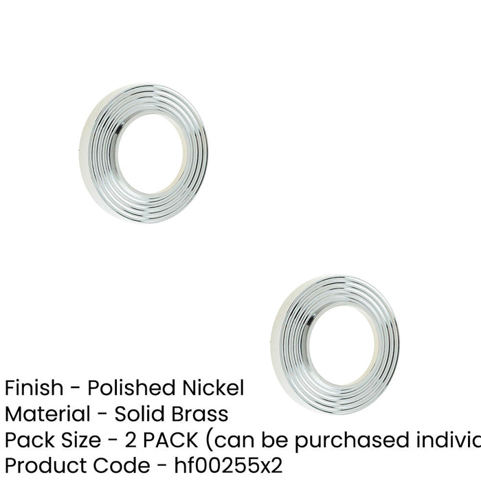 PACK Elegant Reeded Outer Roses Polished Nickel Finish Stylish Doors Door Handle (1)-1