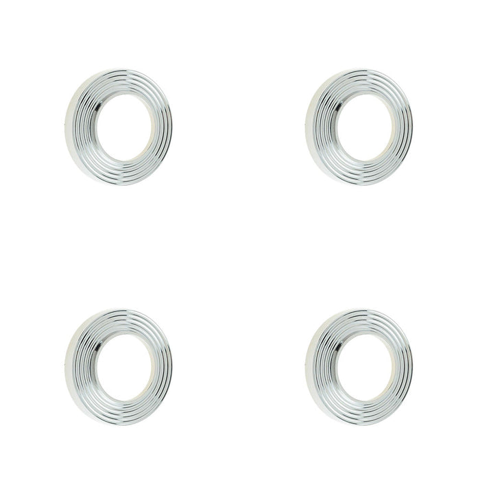 PACK Elegant Reeded Outer Roses Polished Nickel Finish Stylish Doors Door Handle