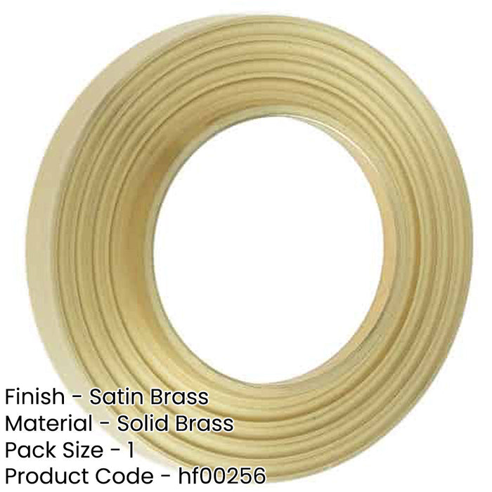 Elegant Reeded Outer Roses Satin Brass Doors Door Handle-1