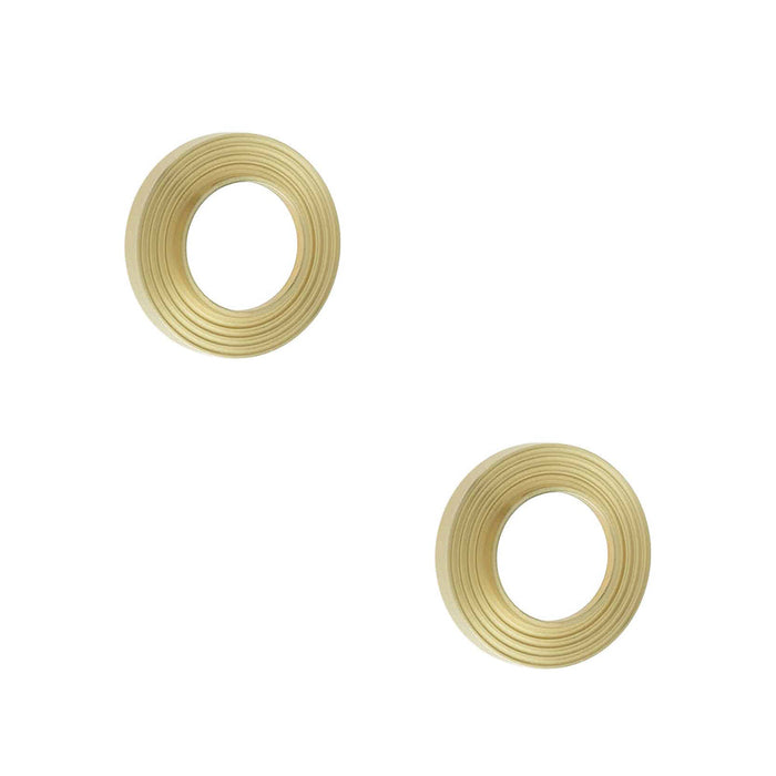 PACK Elegant Reeded Outer Roses Satin Brass Doors Door Handle (1)