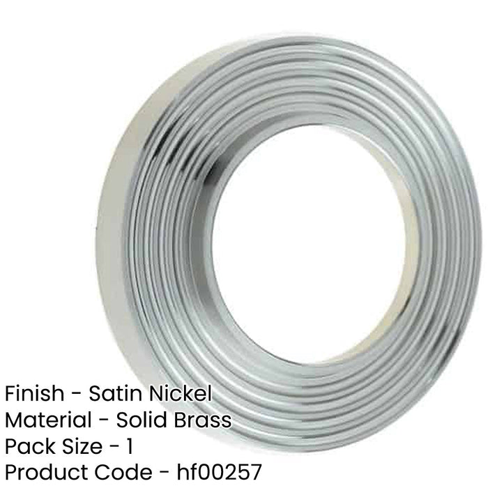 Elegant Reeded Outer Roses Satin Nickel Finish Stylish Doors Door Handle-1